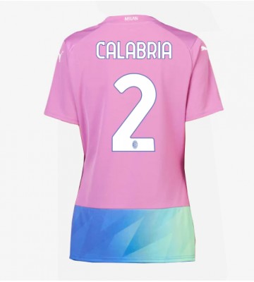 AC Milan Davide Calabria #2 Tercera Equipación Mujer 2023-24 Manga Corta